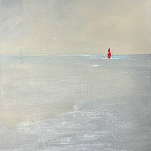 Red Sailboat by Kate DeOssie