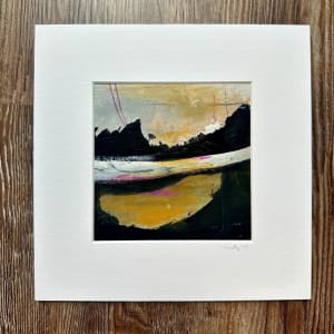 Ochre and Magenta 103 by karin  Image: Archival White Mat Included