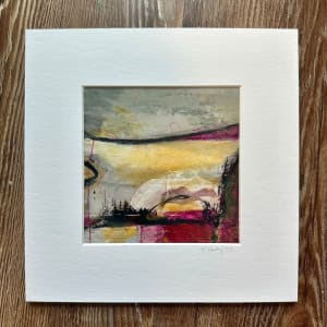 Ochre and Magenta 105 by Karin Husty  Image: Archival White Mat included