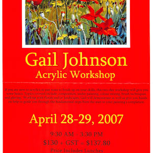 Education Classes and Workshops #1 by Brent Lynch  Image: ED.2007.04.C Gail Johnson Acrylic Workshop April 2007