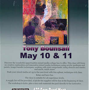 Education Classes and Workshops #1 by Brent Lynch  Image: ED.0000.05.A Mixed Media Collage Workshop Tony Bounsall