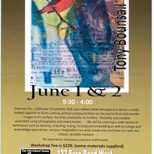 Education Classes and Workshops #1 by Brent Lynch  Image: ED.0000.06.A Photo-Encaustic Collage Workshop Tony Bounsall