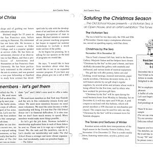 Newsletters 1998-2005 by Ted Jolda, Jo Ludwig, Bruce Hurston, Donna Baspaly, Jean Grant Horner, Browni Joerin, Ken Kirkby, Joan Larson, Jason Marlow, Bill McKibbin, Pauline Pike, Frank Lewis, Roger Moore, Christian Nicholay, Joyce Barr, Janice Bridgeman, Helene McIntosh, Lynn Orriss, Anne Marie Veale, Maureen Walker, Bill Britton, Enid Cheney, Ian Garrioch, Dan Gray, Sally Laidlaw, Tanya Parker, Brody Coombs, Elgin-Skye Mclaren, Lynsey Gray, Brianna Muchlenberg, Arlene Angelo, John Barton, Merv Brandel, Mary Leigh Campbell, Vivien Frow, John Hellum, Gerda Hoffman, Jason Marlow, Lynn Orriss, Vicky Turner  Image: Open PDF document to view full newsletters at https://www.artworkarchive.com/profile/tosh/artwork/newsletters-1998-2005