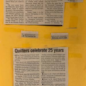 Quilt events this weekend / Textiles at TOSH in QB and OCAC / Quilters celebrate 25 years by Donna McAskile, Sharon Pederson  Image: See multiple images 