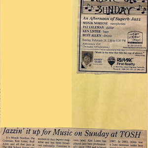 Jazzin’ it up for Music on Sunday at TOSH by Buff Allen, Pat Coleman, Ken Lister, Monik Nordine, Bob Murphy, joani Taylor