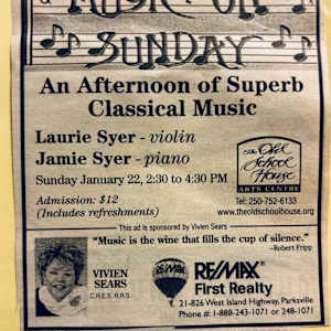 Classical music at TOSH/ Music on Sunday, January 2006 by Jamie Syer, Laurie Syer 