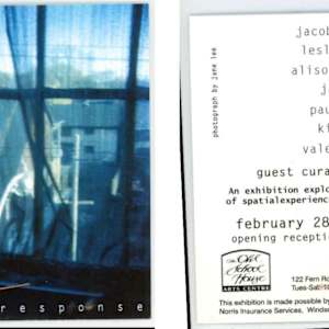 Exhibitions 2001 - January to September by Jesse Birch, Carolyn Houg, Susan Russell, Cynthia Minden, William Allister, Des Bevis, Martin Bradpiece, Naomi Cairns, J. Fenwick Lansdowne, Bill McKibbin, Jean R. Grant Horner, Peter Shostak, Jacob Gleason, Leslie Grant, Alison Hrabluik, Jane Lee, Paul Knight, Kim Munro, Valerie Salez, Jim Kalnin, Kevin Pollard-Wright, Shannon Pollard-Wright, Jackie Doyle, Keiko Bottomley, Jan Williamson-Henwood, Elissa Anthony, Patricia Nelson 