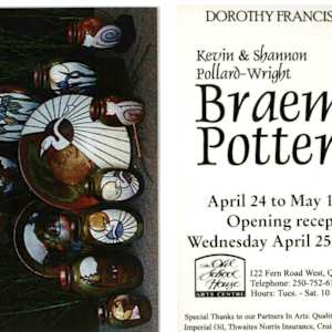 Exhibitions 2001 - January to September by Jesse Birch, Carolyn Houg, Susan Russell, Cynthia Minden, William Allister, Des Bevis, Martin Bradpiece, Naomi Cairns, J. Fenwick Lansdowne, Bill McKibbin, Jean R. Grant Horner, Peter Shostak, Jacob Gleason, Leslie Grant, Alison Hrabluik, Jane Lee, Paul Knight, Kim Munro, Valerie Salez, Jim Kalnin, Kevin Pollard-Wright, Shannon Pollard-Wright, Jackie Doyle, Keiko Bottomley, Jan Williamson-Henwood, Elissa Anthony, Patricia Nelson 