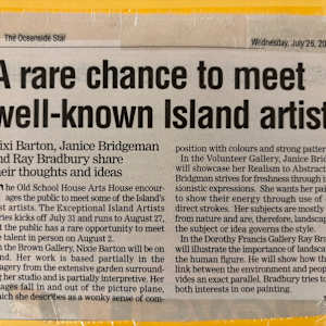 A rare chance to meet well-known Island artists by Ray Bradbury, Janice Bridgeman, Nixi Barton