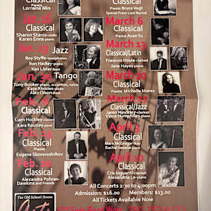 Music on Sundays Winter 2007-2017 by Miranda Sage Trio, Buff Allen, Shika Card, Penny Clarke, Michelle Cox, Pablo Diemecke, Adam Dobres, Ron Hadley, May Ling Kwok, Josh Layne, Elissa Poole, Miranda Sage, Jennifer Scott, Boris Sichon, Roy Styffe, Lisa Tahara, Toshiko Tampo, Bruce Vogt, Muriel Wellwood, Tony Wilson, Rene Worst, Dave Young, Bijoux du Bayou, Erik Abbink, Tom Ackerman, Laura Backstrom, Tony Booker, Borgy Borgerson, Emily Braden, Ken Broadway, Kenneth Broadway, Mary Byrne, Ann Elliot-Goldschmid, Karen Enns, Brenda Fedoruk, Jane Hayes, Liam Hockley, Francois Houle, Cris Inguanti, Rachel Iwaasa, Rachel Kiyo Iwaasa, Daryl Jahnke, Tom Keenlyside, Kurt Kellan, Rick Kilburn, Alexandria Le, Ken Lister, Roger Mangas, Michelle Mares, Devon McCagherty, Nick McGowan, Mark McGregor, Mark McGregor, Pat Milano, Julian Milkis, Lorraine Min, Daniel Nix, Donald Oehler, Alex Olson, Heather Pawsey, Monica Pfau, Alexandra Pohran-Dawkins, Mathew Poon, Matthew Poon, Kate Rhodes, Michelle Richard, Kara Routley, Arthur Rowe, Eugene Skovirodnikov, Joey Smith, Sharon Stanis, Wendy Stofer, Nola Strand, Ross Taggart, Avan Yu, Tom Colclough, Jamie Croil, Sara Davis Buechner, Bill Hicks, Victor Kuleshov, Anna Levy, Diane Lines, Susan Pascal, Clare Yuan, Frances Armstrong, Allison Au, Tina Chang, Alexander Dawkins, Rebecca Hissen, Kristin Hoff, Antione Joubert, May-Ling Kwok, Hugues Leclere, Pierre-Andre Doucet, Vince Mai, Scott Meek, Geronimo Mendoza, Becky Noble, Emily Yu, Sara Airoldi, Dale Barltrop, Patricia De Gabrielle, Patrick De Gabrielle, Massimo Folliero, Grace Huang, Michael Jones, Maureen Washington, Nicholas Wright, Sarah Tradewell, Mark Anderson, Jadon Cutmore, Aliayta Goon-dancoes, Marco Grieco, Jenny Gunter, Pamela Highbaugh Aloni, Robert Holliston, Louise Hung, Rebecca Kilgore, Andrea L’Heureux, Vivian Lou, Rosemary O’Connor, Charlie Porter, Reginald Quiring, Craig Scott, Rick Scott, Sherri Ulrich, Anna Vavilova, Antoine Joubert, Suzanne, Stephanie Bell, Evelyn Brendon, Alexander Dunn, Sarah Fryer, Ivonne Hernandez, Michael Jarvis, Tad Ruszel, Yoomi Snizek, Soile Stratkauskas, Barry Tan, Chris Wallace  Image: MU.2011.01.A