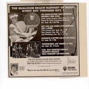 The QB Harvest of Music Every Day Through Oct 1 - 2006 by Bluegrass & Beyond, Outlaw Social, Saiho Kotengu Taiko Kagura Ensemble, Andy LaVerne