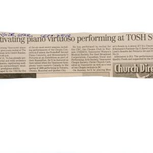 Captivating piano virtuoso performing at TOSH on Sunday - 2008 by Avan Yu