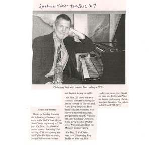 Music on Sunday - Nov/Dec 2007 by Anna Levy, Joey Smith, Ron Hadley, Dylan Phillips, Jacqui Sullivan, Jayden Leung, Johanna Hauser, Roy Styffe, Kelby MacNayr