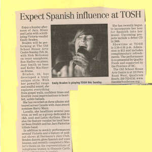 Expect Spanish influence at TOSH by Emily Braden, Ron Hadley, Kelby MacNayr, Nick McGowan, Joey Smith