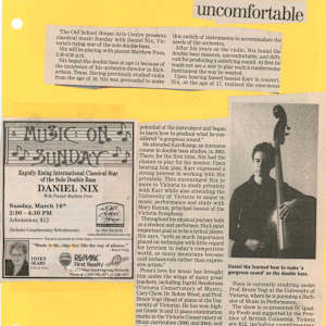 At first the double bass was uncomfortable by Daniel Nix, Mathew Poon
