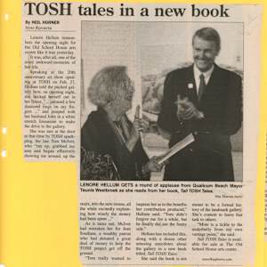 TOSH tales in a new book by Lenore Hellum, Tom McIver, Teunis Westbroek