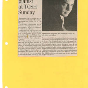Jazz Pianist at TOSH Sunday - 2008 by Chris Donnelly  Image: October 14 , 2008  The News