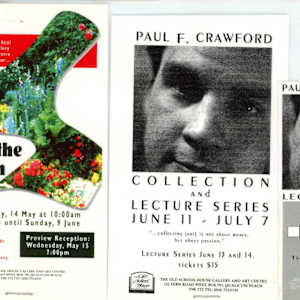 Exhibitions January to December - 1996 by Trish Croal, Signy Cohen, Paul Crawford, Don Emerson, Steve Harkies, Ted Jolda, Jason Marlow, Pauline Pike, Heather Joy Robinson, Marguerite Stevens, Elaine Thompson, Elena Travanut, Michelle Foley, Kal Ralkman, Jocelyne Provost, Stefanie Denz, Darryl Nygaard, Kim Dimond, Patricia Seltzer, Henry Nola, Rene Eaglespirit Dearheart, Richard Menard, Gerda Hoffman, Malcolm Macfadyen, Lida Forester, Laurie MacIsaac, Roy Mackey, Dorset Norwich-Young, Cheryl Rimmer, Rod Swift, Dale Thomas, Darlene Zimmerman, Layne Collinson, Karen Seversen, Pat Wehrman, The Allegro Madrigal Singers, Muriel Keller, Sandy Richardson  Image: Down the Garden Path, May 14 to June 9, 1996 - Collection and Lecture Series Paul F. Crawford, June 11 to July 7, 1996