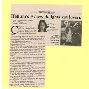 Hellum's 9 Lives delights cat lovers by Lenore Hellum