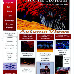 Art in Action Newsletters January-April, September-December 2009 by Brent Lynch, Roger Moore, Lynn Orriss, Nicholas Pearce, Marilyn Timms, Catherine Fraser, Eileen McGann, Dave Davies, Marney-Rose Edge, Brad Grigor, Luke Downs, Merv Brandel, Janice Bridgeman, Peggy Burkosky, Ivor Cohen, Morgan A. Cook, Leslie Dunsmore, Neil Fatin, Rohana Laing, Joan Larson, Charmaine Malet-Veale, Margit Nelleman, Nicholas Pearce, Fay St. Marie, Tammy Wallace, Eileen Fong, Dan Gray, Susan McLennan, Pauline Pike, Linda Skalenda, Marilynn Timms, Marjorie Turnbull, Vicky Turner  Image: View full newsletters by opening PDF documents at https://www.artworkarchive.com/profile/tosh/artwork/art-in-action-newsletters-2009-january-april-september-december