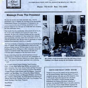 Newsletter - May 1994 by Babe Gunn, Linda Haylock, Maureen Marshall, Bill McKibbin, Dorothy Nicholson, Heather Joy Robinson, Charlotte Kennedy Flitton, Bruno Clozza, Mary Leigh Campbell, Olivia Mennie, Isobel Monson, Dan Graham, Alan Wylie, Mike Svob, Lynn Donoghue, Lupe Rodriguez, Bill Duma, Larry Aguilar, Wanda Ashmore, Peggy Burkosky, Pauline Pike