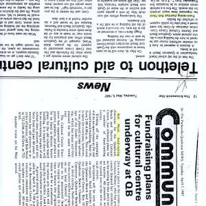 Fundraising plans for cultural centre underway at QB by Peggy Berkowski, Al Grier, Veronica Milner, Bob Nichol, Keith Wood