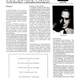 Newsletters 1996: Art in Action and 1998: Art-A-Facts by Mary Leigh Campbell, Dan Gray, Gerda Hofman, Nancy Kruyt, Deborah Maddocks, Anne Marie Veale, Larry Stubbins, Don Mervin, Chris Warren, Shirley McGill, Lyndsay Gibbons, Doug Folkins, Dianne Upper, Bill Rhone, lou Roelofsen, Jesi Barron, joyce burns, Marguerite Stevens, June Boggs, Bob Hunt, Larry Lewis, bill grant, Roger Schrameyer, Rose-Marie Winsby, Bud Tillotson, penny Antifave, Jill gooden, Martin Bradpiece, Audrey Cameron, Dorothy Francis, Pauline Pike, Evelyn Scott, Marge Campbell, Charolette Campbell, Bruce Cryer, Gwen Curry, Carol Frank, Jane Garcia, Lenore Hellum, Kiff Holland, Joyce Kamikura, Renee Wilson, Bill Luchtmeijer, Wendy Saville Wilkes, Bonnie Klein, Frank Sudol, Muriel Patterson, Wendy Robson, Louise Slobodan, Gail Rankin, Mary Peake, Dave Sheppard, Gill Kanachowski, Flo Peel, Susan Murrell, Mary Effa, Larry Aquilar, Hugh Carter, Marjorie Gueho, Yvonne Hooper, Nancy Kruyt, Jason Marlow, Bob Mewburn, Deanne Pilchak, Cheryl Rimmer, Edna Wood, Marlys Robinson, Carole Goodwin, Wilma Richardson, Ray Ludford, Doris Ritchie, Joan O'Ryan, Sally Chard, Linda Reid, Marlyn Swail, Dixie Deans, Deborah Maddocks, Darlene Kellett, Ruth MacKenzie, Bryan Kanarens, Daphne Kellett, William Allister, Colleen Butcher, Frank Gough, Ted Jolda, Horst Lowell, Tom McIver, Edie Miller, Carmen Mongeau, Keith Smith, Sheila Steele, Elsemarie Wilson, Naomi Cairns, Dale McEwan, Larry Jacobson, Stan Hagen, Daniel Lapp, Susan Minchin, Dixie Deans, Don Emerson, Norma Emerson, Rosemarie Gall, Pat Hart, Bill McKibbin, Brad Wylie, William Allsister, Graeme Shaw, Sherry Lee, Mehdi Naimi, Loraine Veysey, Des Bevis, Dan Gray, Pat Holland, Lynn Orriss, Fred Peters, Isabelle Sevrsain, Wanda Ashmore, Gina Harris, Isabelle Marchand, Robin La Pleur  Image: Open PDF documents to view the full newsletters at https://www.artworkarchive.com/profile/tosh/artwork/newsletters-1996-art-in-action-and-1998-art-a-facts