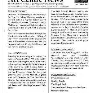 Newsletters 1996: Art in Action and 1998: Art-A-Facts by Mary Leigh Campbell, Dan Gray, Gerda Hofman, Nancy Kruyt, Deborah Maddocks, Anne Marie Veale, Larry Stubbins, Don Mervin, Chris Warren, Shirley McGill, Lyndsay Gibbons, Doug Folkins, Dianne Upper, Bill Rhone, lou Roelofsen, Jesi Barron, joyce burns, Marguerite Stevens, June Boggs, Bob Hunt, Larry Lewis, bill grant, Roger Schrameyer, Rose-Marie Winsby, Bud Tillotson, penny Antifave, Jill gooden, Martin Bradpiece, Audrey Cameron, Dorothy Francis, Pauline Pike, Evelyn Scott, Marge Campbell, Charolette Campbell, Bruce Cryer, Gwen Curry, Carol Frank, Jane Garcia, Lenore Hellum, Kiff Holland, Joyce Kamikura, Renee Wilson, Bill Luchtmeijer, Wendy Saville Wilkes, Bonnie Klein, Frank Sudol, Muriel Patterson, Wendy Robson, Louise Slobodan, Gail Rankin, Mary Peake, Dave Sheppard, Gill Kanachowski, Flo Peel, Susan Murrell, Mary Effa, Larry Aquilar, Hugh Carter, Marjorie Gueho, Yvonne Hooper, Nancy Kruyt, Jason Marlow, Bob Mewburn, Deanne Pilchak, Cheryl Rimmer, Edna Wood, Marlys Robinson, Carole Goodwin, Wilma Richardson, Ray Ludford, Doris Ritchie, Joan O'Ryan, Sally Chard, Linda Reid, Marlyn Swail, Dixie Deans, Deborah Maddocks, Darlene Kellett, Ruth MacKenzie, Bryan Kanarens, Daphne Kellett, William Allister, Colleen Butcher, Frank Gough, Ted Jolda, Horst Lowell, Tom McIver, Edie Miller, Carmen Mongeau, Keith Smith, Sheila Steele, Elsemarie Wilson, Naomi Cairns, Dale McEwan, Larry Jacobson, Stan Hagen, Daniel Lapp, Susan Minchin, Dixie Deans, Don Emerson, Norma Emerson, Rosemarie Gall, Pat Hart, Bill McKibbin, Brad Wylie, William Allsister, Graeme Shaw, Sherry Lee, Mehdi Naimi, Loraine Veysey, Des Bevis, Dan Gray, Pat Holland, Lynn Orriss, Fred Peters, Isabelle Sevrsain, Wanda Ashmore, Gina Harris, Isabelle Marchand, Robin La Pleur  Image: Open PDF documents to view the full newsletters at https://www.artworkarchive.com/profile/tosh/artwork/newsletters-1996-art-in-action-and-1998-art-a-facts