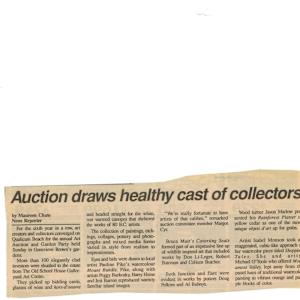 Pauline Pike personal archives 1987  Image: Auction draws healthy cast of collectors