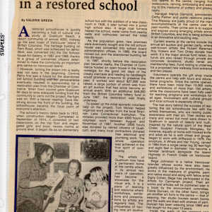 Pauline Pike personal archive 1989  Image: Art, education grow in a restored school
