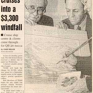Pauline Pike personal archives 1998 by Mary Leigh Campbell, Bruce Cryer, Don Emerson, Kiff Holland, Joyce Kamikura, Carmen Mongeau, Mehdi Naimi, Muriel Patterson, Pauline Pike, Lorraine Veysey, Madrigal Singers  Image: TOSH cruises into a $3300 windfall