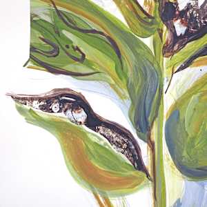 Feuilles Vert Foncé (Dark Green Leaves) by Mila Rossi 