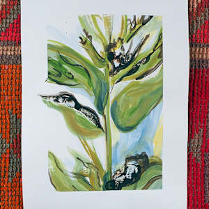 Feuilles Vert Foncé (Dark Green Leaves) by Mila Rossi 