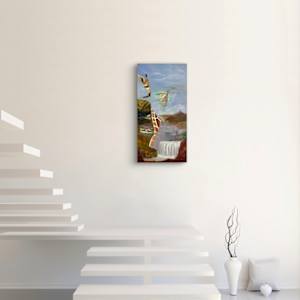 Giraffe World by Lydia Watson, WATSART  LLC  Image: "Giraffe World"  by the stairs