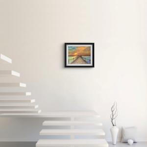 VANISHING POINT -LTD ED Print #7/0 by Lydia Watson, WATSART  LLC  Image: VANISHING POINT  hanging in a room near stairway