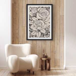 Three Roses by Lydia Watson, WATSART  LLC  Image: Three Roses in a room 