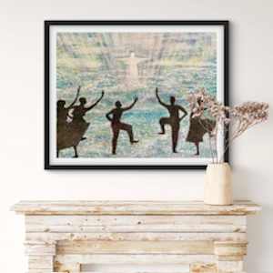 Hallelujah by Lydia Watson, WATSART  LLC  Image: Hallelujah hanging above a fireplace
