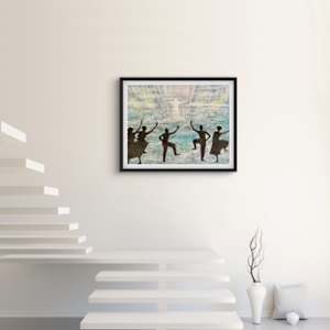 Hallelujah by Lydia Watson, WATSART  LLC  Image: Hallelujah hanging by the stairs