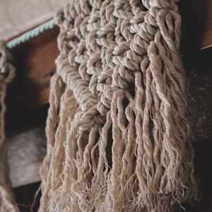 Macramé Hanging Wall Banner by Jill Hankins 