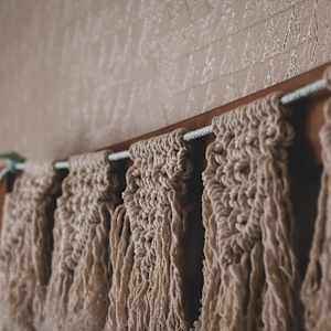 Macramé Hanging Wall Banner by Jill Hankins