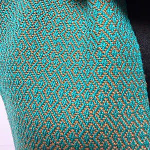 Draped Dreams in Turquoise & Gold Scarf by Jill Hankins 