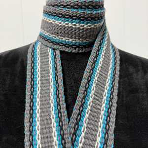 Grey & Turquoise Sash by Jill Hankins 