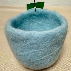 Blue Felted Bowl by Jill Hankins