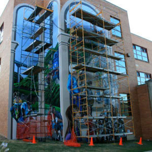 Marshall Shadeland mural by Frances Hawbaker 