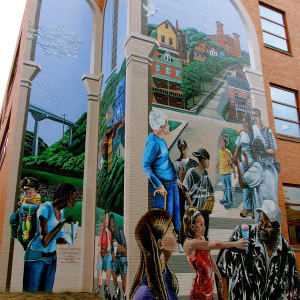 Marshall Shadeland mural by Frances Hawbaker 