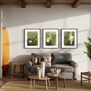 Moonrise over Utah, Triptych by Emily Murphy Brown 