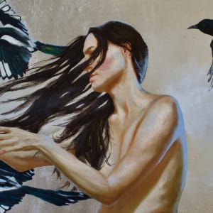 Silver Magpies by Silvia Ilona Klatt  Image: Detail "Silver Magpies"
