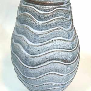 Wavey Vessel - Robins Egg - lrg by Tracy Dudley, Image 1.