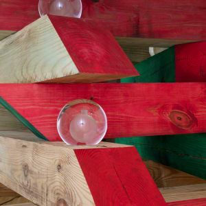 Triangle by Christopher Ho  Image: Install 19 (Detail), Yeh Art Gallery, St John's University, Queens, NY 2019