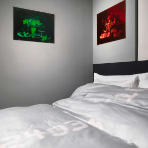 Triangle (Embassy S_ites) by Christopher Ho  Image: Digital Prints on Duraflex, antique glass, Install 8, Tomorrow Maybe, Hong Kong, 2019